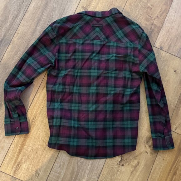 Carhartt WIP L/s Pelkey Check Shirt Chrome Green Merlot Cotton Shirt Men’s M NW - Picture 2 of 7